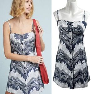 Anthropologie Hutch Naomi Size 8 Aztec Mini A-line Boho Festival Party Dress